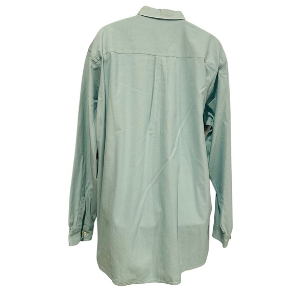 LL Bean Oxford Shirt Mens XL Tall XLT Seafoam Green Button Down Preppy Dad - Picture 5 of 6